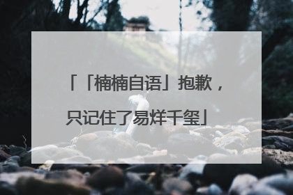 「楠楠自语」抱歉，只记住了易烊千玺