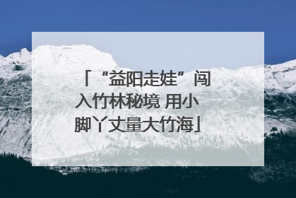 “益阳走娃”闯入竹林秘境 用小脚丫丈量大竹海