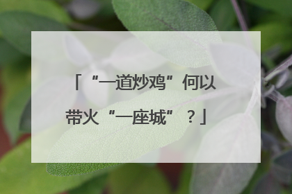 “一道炒鸡”何以带火“一座城”？