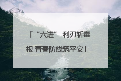 “六进” 利刃斩毒根 青春防线筑平安