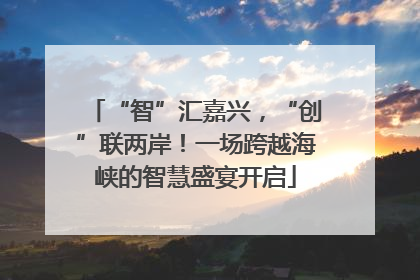 “智”汇嘉兴，“创”联两岸！一场跨越海峡的智慧盛宴开启