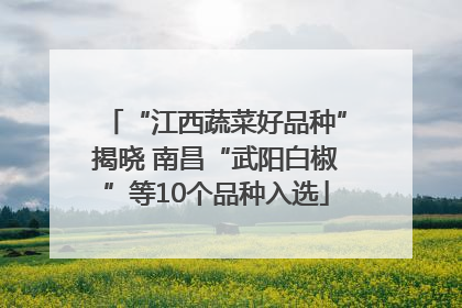 “江西蔬菜好品种”揭晓 南昌“武阳白椒”等10个品种入选