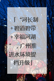 “河长制+碧道碧带+幸福河湖”，广州推进水环境提档升级
