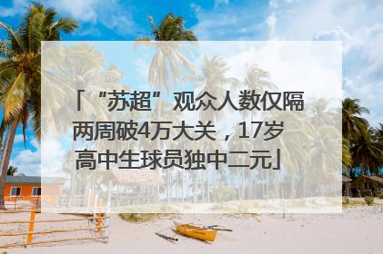 “苏超”观众人数仅隔两周破4万大关，17岁高中生球员独中二元