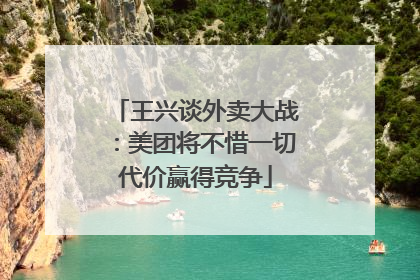 王兴谈外卖大战：美团将不惜一切代价赢得竞争