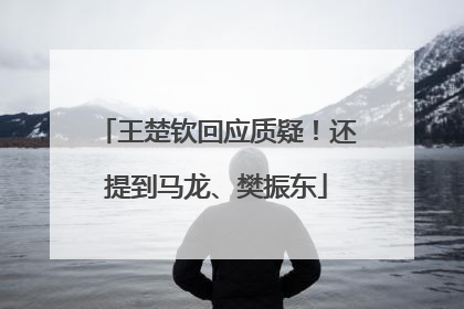 王楚钦回应质疑！还提到马龙、樊振东