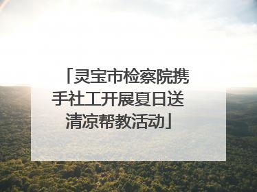 灵宝市检察院携手社工开展夏日送清凉帮教活动