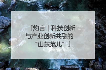 灼言｜科技创新与产业创新共融的“山东范儿”