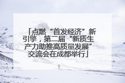 点燃“首发经济”新引擎，第二届“新质生产力助推高质量发展”交流会在成都举行