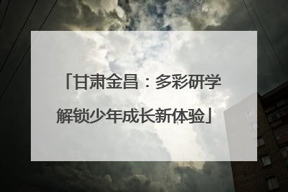 甘肃金昌：多彩研学解锁少年成长新体验