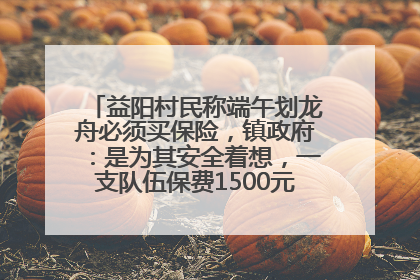 益阳村民称端午划龙舟必须买保险，镇政府：是为其安全着想，一支队伍保费1500元到2500元