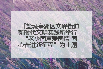 盐城亭湖区文峰街道新时代文明实践所举行“老少同声爱国情 同心奋进新征程”为主题的红色文化活动
