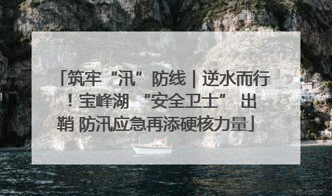 筑牢“汛”防线｜逆水而行！宝峰湖 “安全卫士” 出鞘 防汛应急再添硬核力量