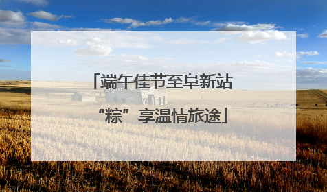 端午佳节至阜新站“粽”享温情旅途