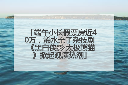 端午小长假票房近40万，浠水亲子杂技剧《黑白侠影·太极熊猫》掀起观演热潮