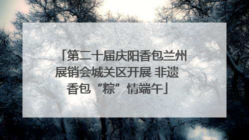 第二十届庆阳香包兰州展销会城关区开展 非遗香包“粽”情端午