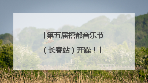 第五届禧都音乐节（长春站）开躁！