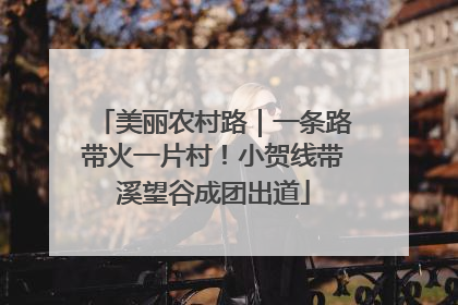 美丽农村路｜一条路带火一片村！小贺线带溪望谷成团出道