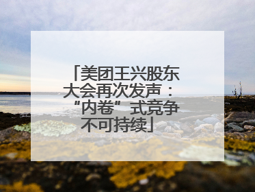 美团王兴股东大会再次发声：“内卷”式竞争不可持续