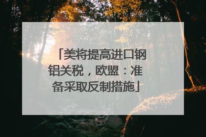 美将提高进口钢铝关税，欧盟：准备采取反制措施