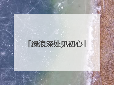 绿浪深处见初心