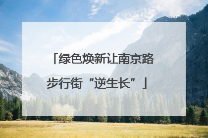 绿色焕新让南京路步行街“逆生长”