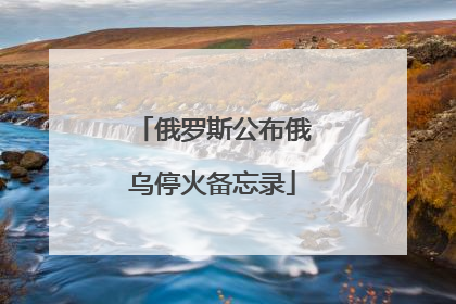 俄罗斯公布俄乌停火备忘录