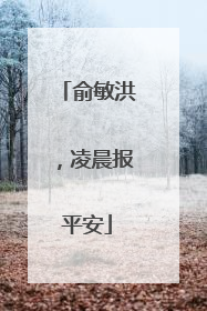 俞敏洪，凌晨报平安