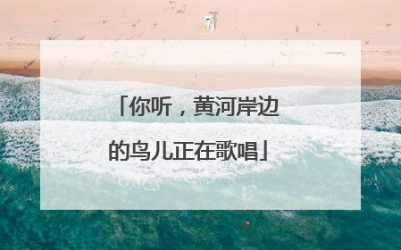 你听，黄河岸边的鸟儿正在歌唱