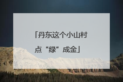 丹东这个小山村点“绿”成金