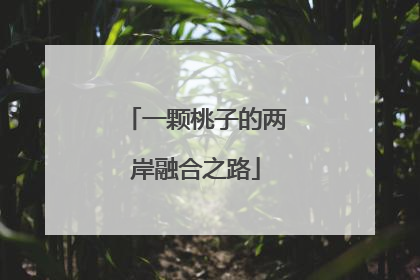 一颗桃子的两岸融合之路