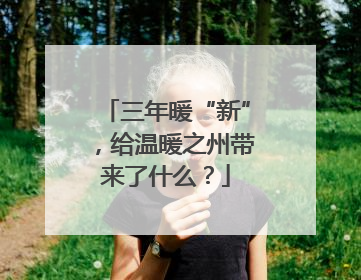三年暖“新”，给温暖之州带来了什么？