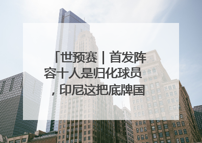 世预赛｜首发阵容十人是归化球员，印尼这把底牌国足如何应对？