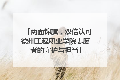 两面锦旗，双倍认可德州工程职业学院志愿者的守护与担当