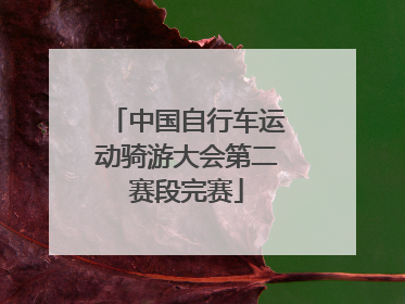 中国自行车运动骑游大会第二赛段完赛