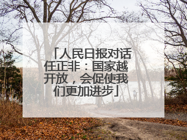 人民日报对话任正非：国家越开放，会促使我们更加进步