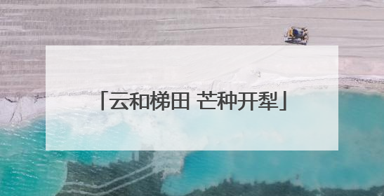云和梯田 芒种开犁