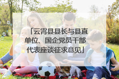 云霄县县长与县直单位、国企党员干部代表座谈征求意见