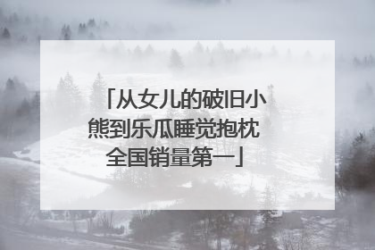 从女儿的破旧小熊到乐瓜睡觉抱枕全国销量第一