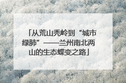 从荒山秃岭到“城市绿肺”——兰州南北两山的生态蝶变之路
