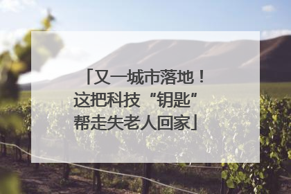 又一城市落地！这把科技“钥匙”帮走失老人回家