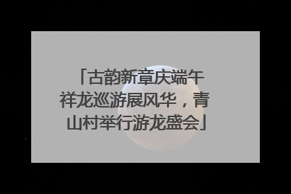 古韵新章庆端午 祥龙巡游展风华，青山村举行游龙盛会