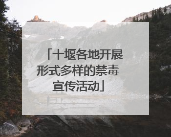 十堰各地开展形式多样的禁毒宣传活动