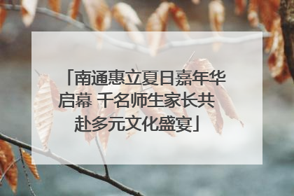 南通惠立夏日嘉年华启幕 千名师生家长共赴多元文化盛宴
