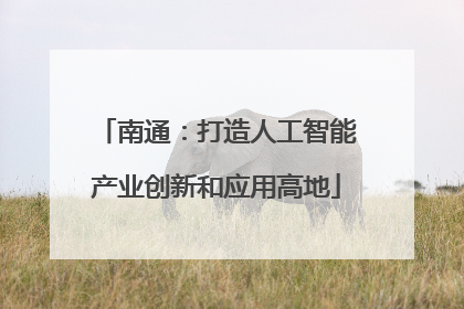 南通：打造人工智能产业创新和应用高地