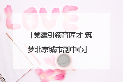 党建引领育匠才 筑梦北京城市副中心