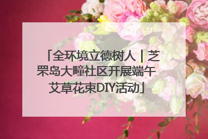 全环境立德树人｜芝罘岛大疃社区开展端午艾草花束DIY活动