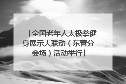 全国老年人太极拳健身展示大联动（东营分会场）活动举行