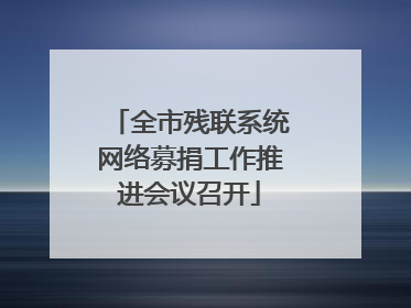 全市残联系统网络募捐工作推进会议召开