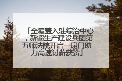 全覆盖入驻综治中心，新疆生产建设兵团第五师法院开启一扇门助力高速讨薪获赞
